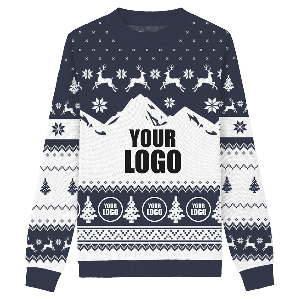 Custom Company Logo Knitted Ugly Christmas Sweater 6